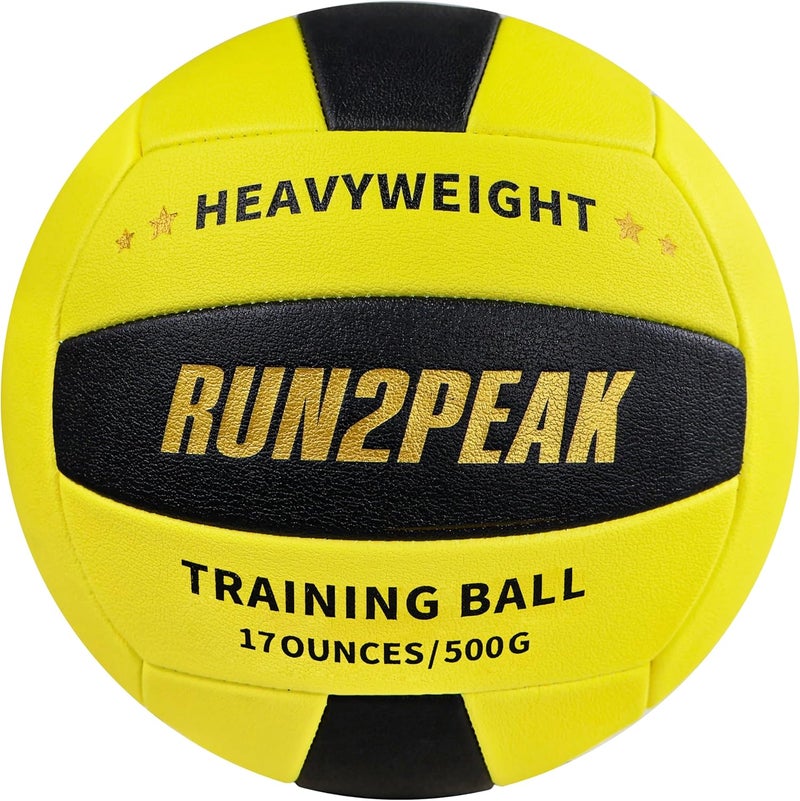 RUN2PEAK Setter Training Volleyball Official Size 5 Volleyballs Heavy Weight Ball PU Practice Volley Balls for Indoor Rebounder Equipment Setters Weighted Volleyball Setting Trainer - Image 1